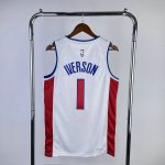 Maillot de Basket #1 Iverson Detroit Pistons Blanc